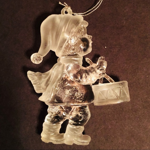 COPY - Frosted Ice look Little Drummer Boy Ornament - Picture 1 of 5